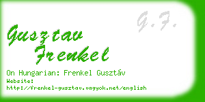 gusztav frenkel business card
